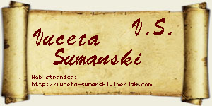 Vuceta Šumanski vizit kartica
